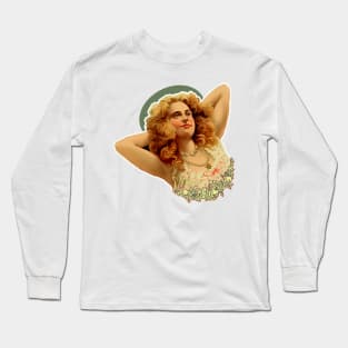 Dreamy Girl -Vintage Lying Girl Long Sleeve T-Shirt